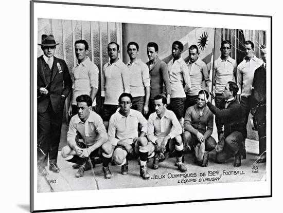The Uruguay Football Team at the Paris Olympic Games, 1924-null-Mounted Giclee Print