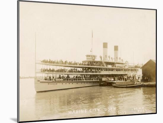 The US Mail Steamer Tashmoo, St. Clair River, Michigan, America-null-Mounted Photographic Print