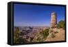 The USA, Arizona, Grand canyon National Park, South Rim, Desert View, Desert View Watchtower-Udo Siebig-Framed Stretched Canvas