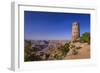 The USA, Arizona, Grand canyon National Park, South Rim, Desert View, Desert View Watchtower-Udo Siebig-Framed Photographic Print