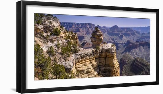 The USA, Arizona, Grand canyon National Park, South Rim, Ducking on A rock close Grandview Point-Udo Siebig-Framed Photographic Print