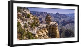 The USA, Arizona, Grand canyon National Park, South Rim, Ducking on A rock close Grandview Point-Udo Siebig-Framed Photographic Print