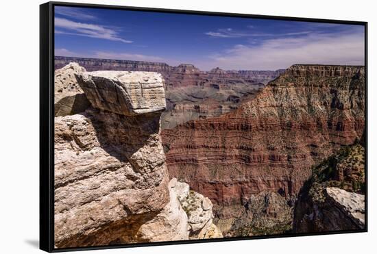 The USA, Arizona, Grand canyon National Park, South Rim, Mather Point-Udo Siebig-Framed Stretched Canvas