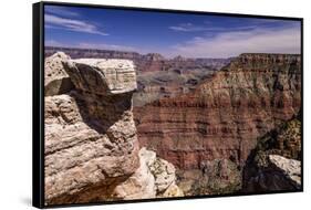 The USA, Arizona, Grand canyon National Park, South Rim, Mather Point-Udo Siebig-Framed Stretched Canvas