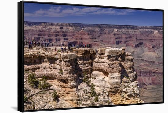 The USA, Arizona, Grand canyon National Park, South Rim, Mather Point-Udo Siebig-Framed Stretched Canvas