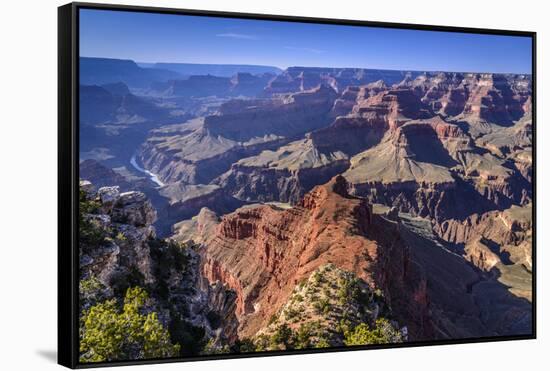 The USA, Arizona, Grand canyon National Park, South Rim, Mohave Point-Udo Siebig-Framed Stretched Canvas