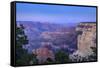 The USA, Arizona, Grand canyon National Park, South Rim, Powell Point, Evening mood, moonrise-Udo Siebig-Framed Stretched Canvas