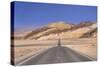 The USA, California, Death Valley National Park, Badwater Road with Amargosa Range-Udo Siebig-Stretched Canvas