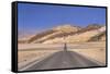 The USA, California, Death Valley National Park, Badwater Road with Amargosa Range-Udo Siebig-Framed Stretched Canvas