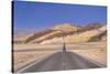 The USA, California, Death Valley National Park, Badwater Road with Amargosa Range-Udo Siebig-Stretched Canvas