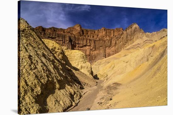 The USA, California, Death Valley National Park, Golden canyon with Red Cathedral-Udo Siebig-Stretched Canvas