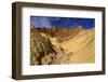 The USA, California, Death Valley National Park, Golden canyon with Red Cathedral-Udo Siebig-Framed Photographic Print