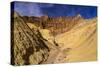 The USA, California, Death Valley National Park, Golden canyon with Red Cathedral-Udo Siebig-Stretched Canvas