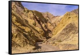 The USA, California, Death Valley National Park, Golden canyon-Udo Siebig-Framed Stretched Canvas