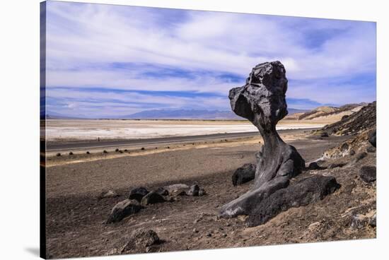 The USA, California, Death Valley National Park, Hoodoo in the Bad Water Road close Golden canyon-Udo Siebig-Stretched Canvas