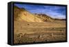 The USA, California, Death Valley National Park, scenery in the Bad Water Road close Golden canyon-Udo Siebig-Framed Stretched Canvas