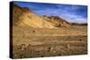 The USA, California, Death Valley National Park, scenery in the Bad Water Road close Golden canyon-Udo Siebig-Stretched Canvas