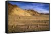 The USA, California, Death Valley National Park, scenery in the Bad Water Road close Golden canyon-Udo Siebig-Framed Stretched Canvas