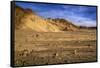 The USA, California, Death Valley National Park, scenery in the Bad Water Road close Golden canyon-Udo Siebig-Framed Stretched Canvas