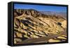 The USA, California, Death Valley National Park, Zabriskie Point, badlands against Panamint Range-Udo Siebig-Framed Stretched Canvas