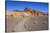 The USA, California, Death Valley National Park, Zabriskie Point, badlands footpath-Udo Siebig-Stretched Canvas