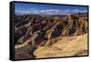 The USA, California, Death Valley National Park, Zabriskie Point, badlands-Udo Siebig-Framed Stretched Canvas