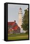 The USA, Michigan, Port Huron, Fort Gratiot, Lighthouse-Rainer Mirau-Framed Stretched Canvas