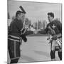 The Usa Team Giving the Swiss a Sweater and a Friendly Handshake before the Game-Mark Kauffman-Mounted Premium Photographic Print