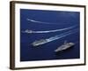 The USS Bunker Hill, the USNS Rainier, And the BAP Carvajal Break Away-Stocktrek Images-Framed Photographic Print