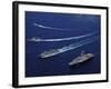 The USS Bunker Hill, the USNS Rainier, And the BAP Carvajal Break Away-Stocktrek Images-Framed Photographic Print