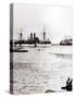 The Uss Maine Entering the Port of Havana, Cuba, 1898 (B/W Photo) (See 206526, 206527)-American Photographer-Stretched Canvas