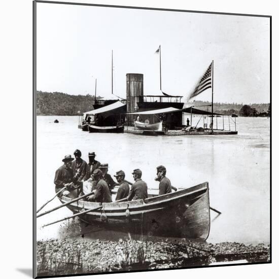 The USS Onondaga on the James River, Virginia in 1864-null-Mounted Giclee Print