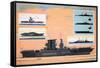 The Uss Saratoga, Converted from a Battle Cruiser to Become an Aircraft Carrier-John S. Smith-Framed Stretched Canvas