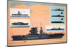 The Uss Saratoga, Converted from a Battle Cruiser to Become an Aircraft Carrier-John S. Smith-Mounted Giclee Print