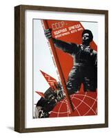 The USSR Is the Crack Brigade of the World Proletariat, 1931-Gustav Klutsis-Framed Giclee Print