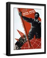 The USSR Is the Crack Brigade of the World Proletariat, 1931-Gustav Klutsis-Framed Giclee Print