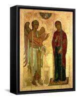 The Ustiug Annunciation, circa 1130-40-null-Framed Stretched Canvas