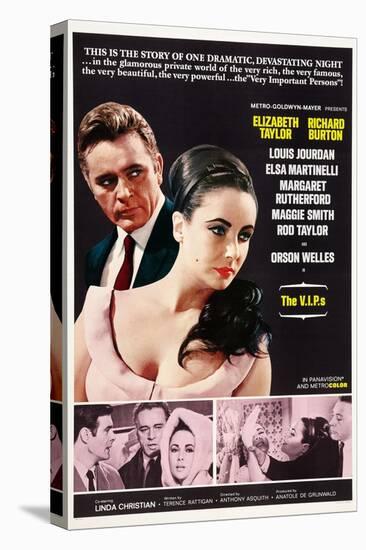 The V.I.P.S, from Left, Richard Burton, Elizabeth Taylor, 1963-null-Stretched Canvas