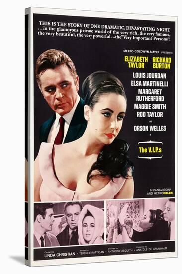 The V.I.P.S, from Left, Richard Burton, Elizabeth Taylor, 1963-null-Stretched Canvas