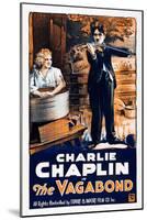 THE VAGABOND, from left: Edna Purviance, Charlie Chaplin, 1916-null-Mounted Art Print
