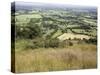 The Vale of Evesham from the Main Ridge of the Malvern Hills, Worcestershire, England-David Hughes-Stretched Canvas