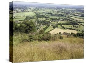 The Vale of Evesham from the Main Ridge of the Malvern Hills, Worcestershire, England-David Hughes-Stretched Canvas