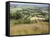 The Vale of Evesham from the Main Ridge of the Malvern Hills, Worcestershire, England-David Hughes-Framed Stretched Canvas