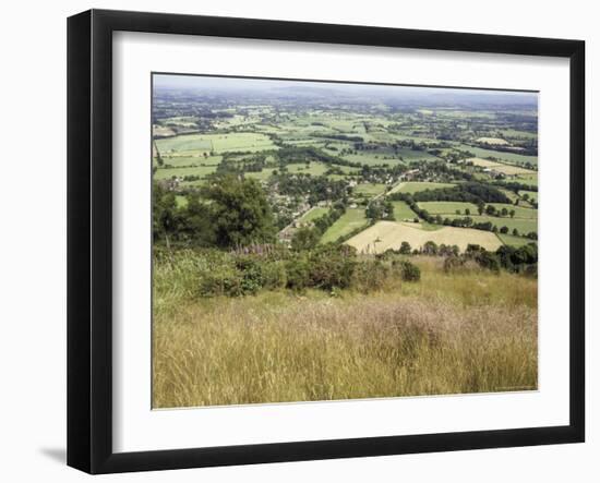 The Vale of Evesham from the Main Ridge of the Malvern Hills, Worcestershire, England-David Hughes-Framed Photographic Print