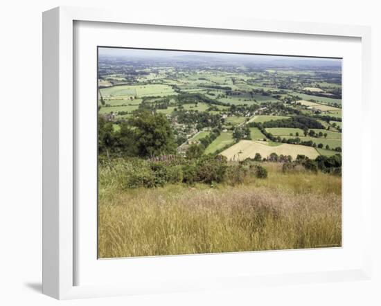 The Vale of Evesham from the Main Ridge of the Malvern Hills, Worcestershire, England-David Hughes-Framed Photographic Print