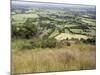 The Vale of Evesham from the Main Ridge of the Malvern Hills, Worcestershire, England-David Hughes-Mounted Photographic Print