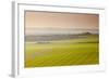 The Vale of Pewsey at First Light, Wiltshire, England, United Kingdom, Europe-Julian Elliott-Framed Photographic Print