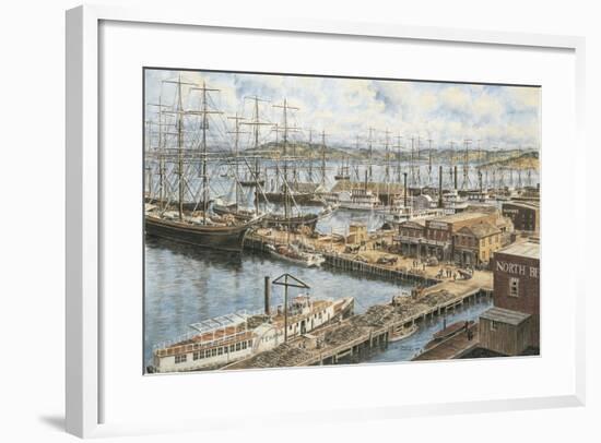 The Vallejo St. Wharf-Stanton Manolakas-Framed Giclee Print