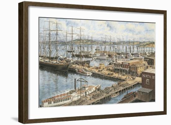 The Vallejo St. Wharf-Stanton Manolakas-Framed Giclee Print