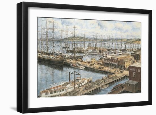 The Vallejo St. Wharf-Stanton Manolakas-Framed Giclee Print